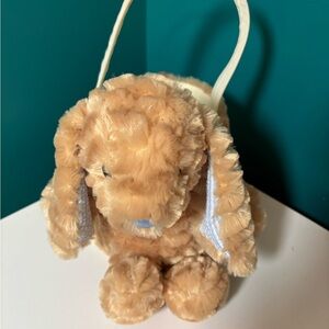 The Petting Zoo Plush Tan Bunny Basket